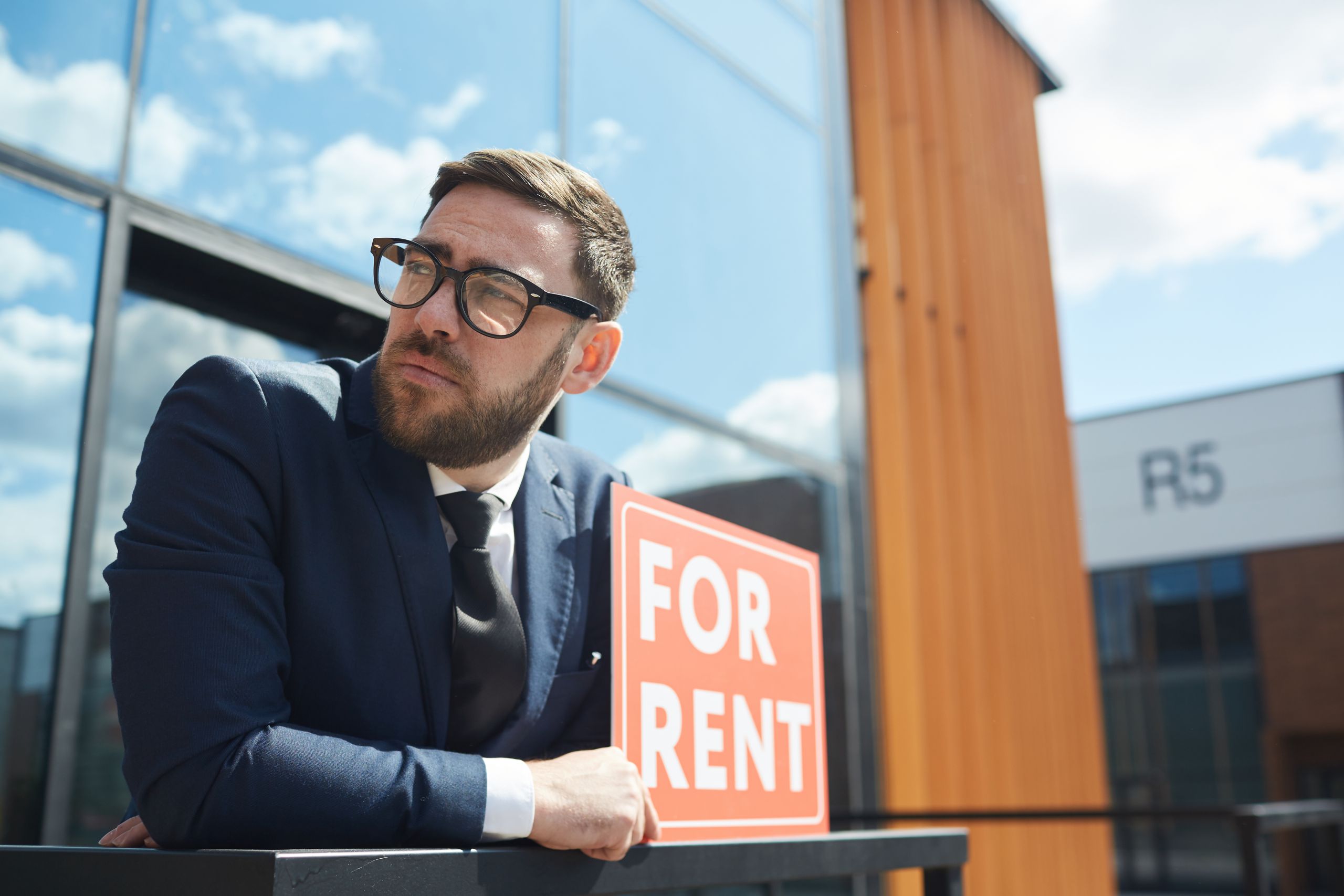 Man working as a real estate agent